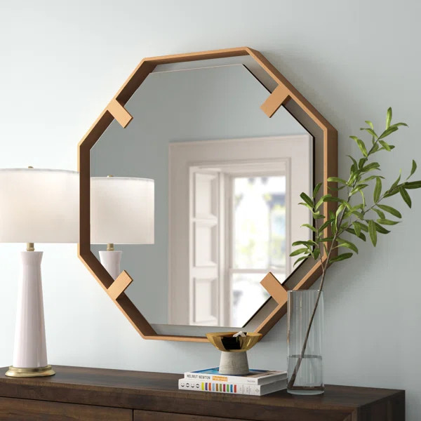 Sarrah Octagon Metal Wall Mirror | Wayfair North America