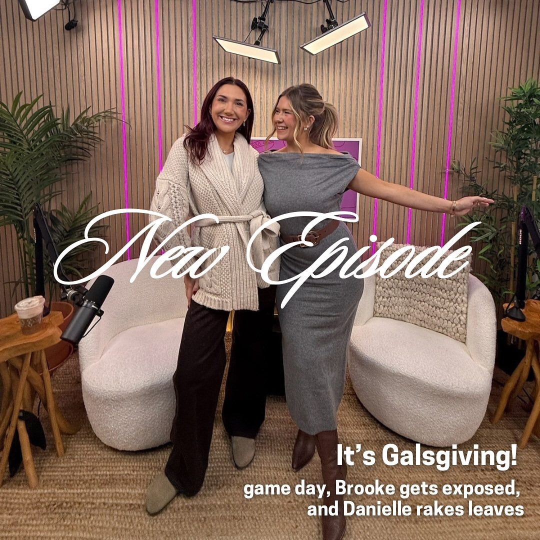 NEW EPISODE!!! This week we (finally) talk about how Brooke ended up on a meme page and all the stories from our weekend in Georgia! We share our Thanksgiving plans, Danielle explains why she always gets sign off on her family’s menu, and how to go about splitting holidays with a significant other. GO LISTEN!🎧🩷 

 #LTKStyleTip