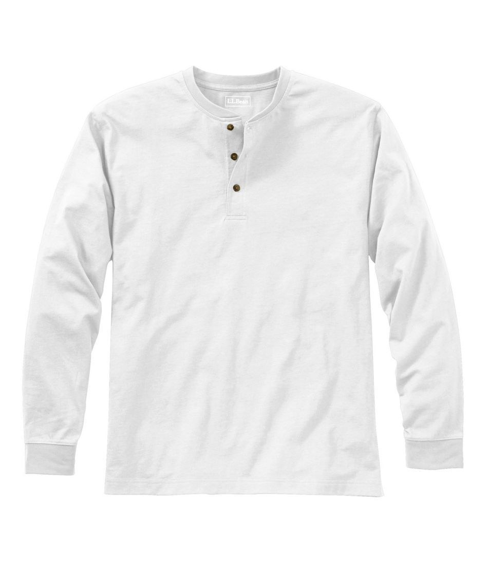 Men's Carefree Unshrinkable Tee, Traditional Fit, Long-Sleeve Henley | L.L. Bean