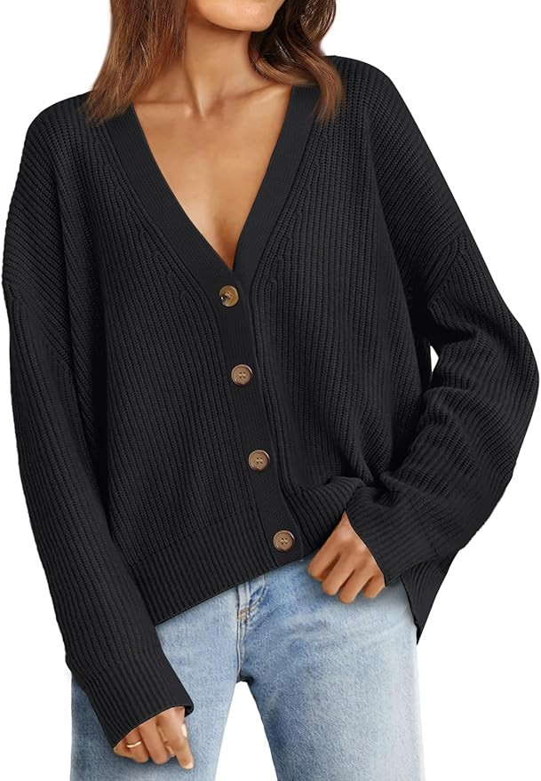 LILLUSORY Cardigan Sweaters for Women 2024 Fall Fashion Oversized Lightweight Sweater Knit Work J... | Amazon (US)