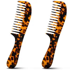 Fsmiling Wide Tooth Comb Large Detangling Comb Cellulose Detangler Comb for Women Thick Curly Wav... | Amazon (US)