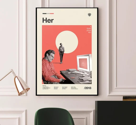 Her Movie Poster, Classic Movie Poster, Retro Movie Poster, Minimal Movie Art, Best Movies of All Ti | Etsy (US)