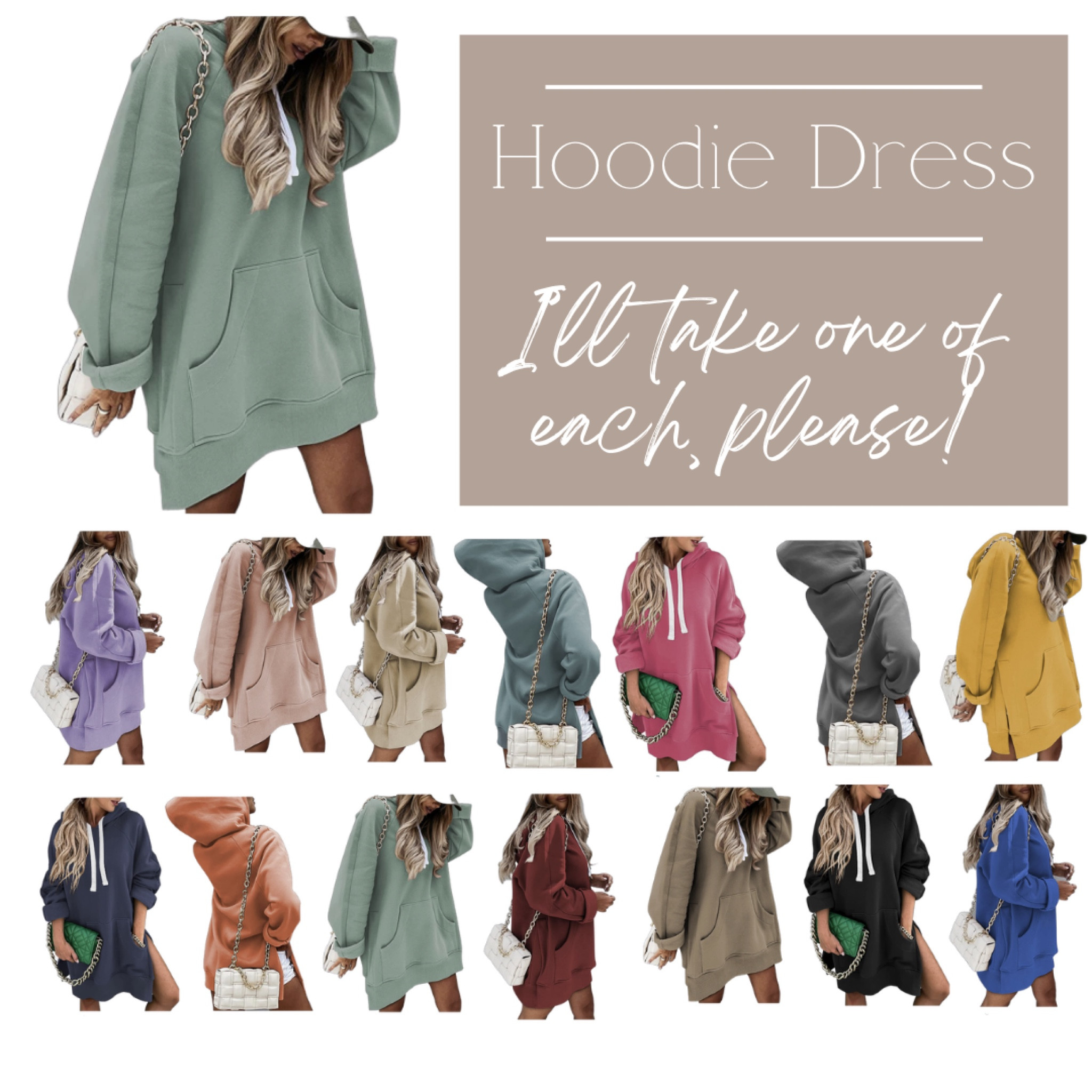 I found more colors!! I honestly want them all! I love this hoodie sweater dress vibe! 

#LTKSeasonal #LTKstyletip #LTKunder50