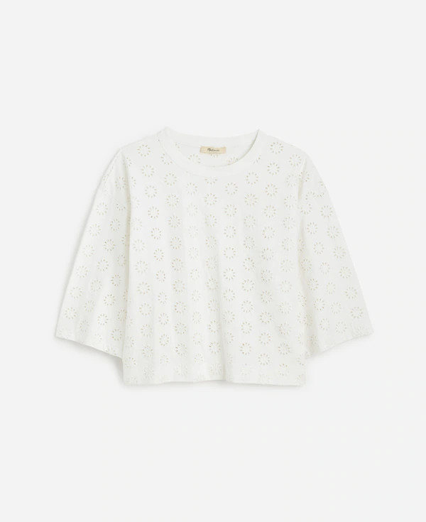 Embroidered Wide-Sleeve Boxy Tee | Madewell