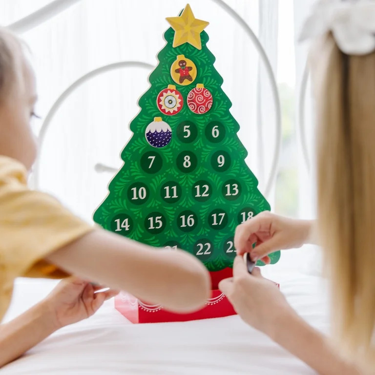 Melissa & Doug Wooden Advent Calendar - Magnetic Christmas Tree, 25 Magnets | Walmart (US)
