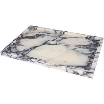 Real Luxurious Natural Marble Vanity Tray Genuine Marble/Stone Storage Tray for Home Decor Bathro... | Amazon (US)