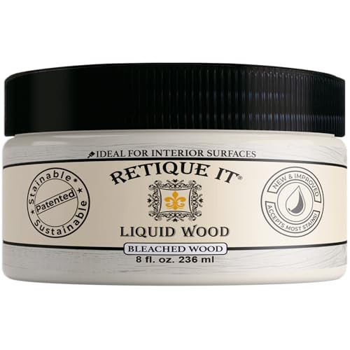 Retique It New and Improved Formula Liquid Wood Coatings - Stainable Primer - Paint It Then Stain it (Bleached Wood, Small) | Amazon (US)