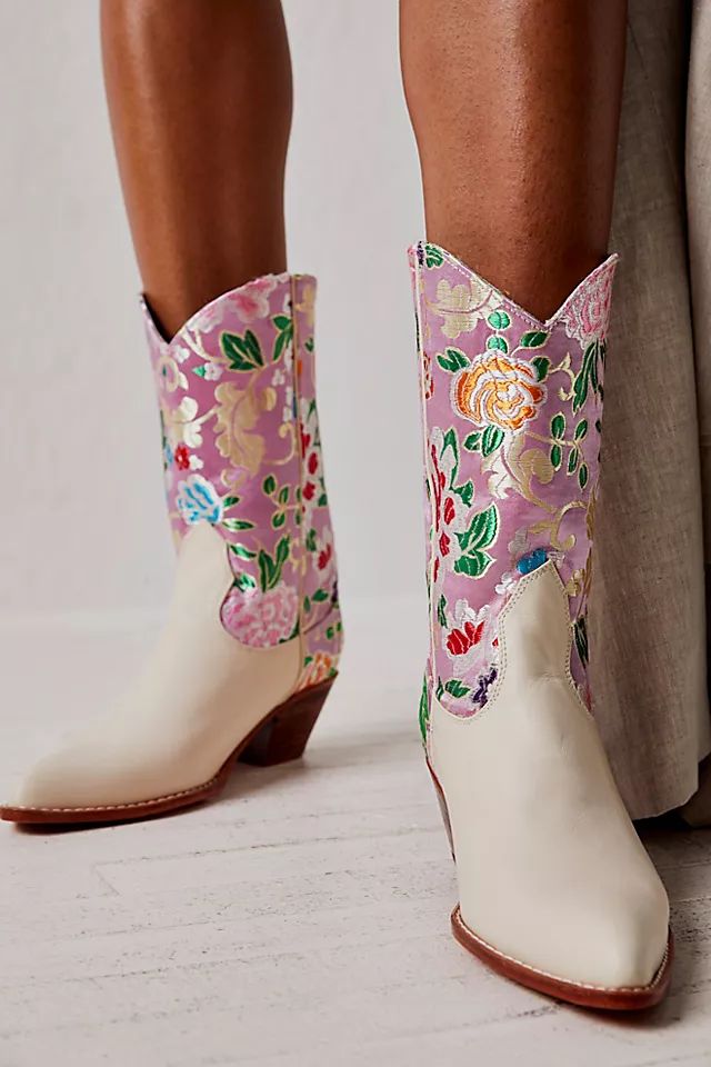 Selina Embroidered Western Boots | Free People (Global - UK&FR Excluded)