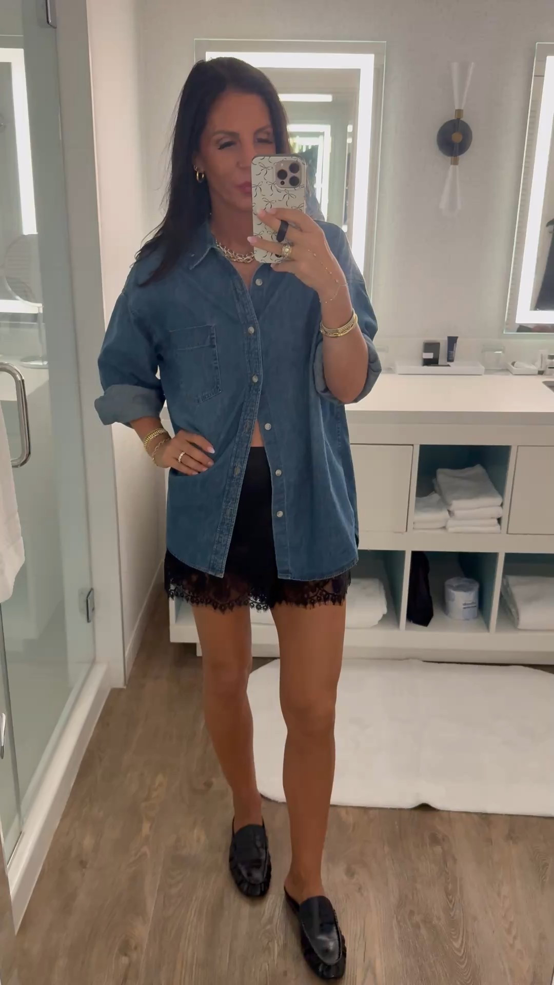 Perfect look for fall and you can add boots for more of a fall vibe.  
Shorts- medium 
Top- small


#LTKFindsUnder50 #LTKTall #LTKU