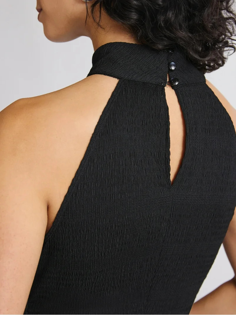 Sofia by Sofia Vergara Women's Halter Midi Dress, Mid Calf Length, Sizes XS-XXXL | Walmart (US)