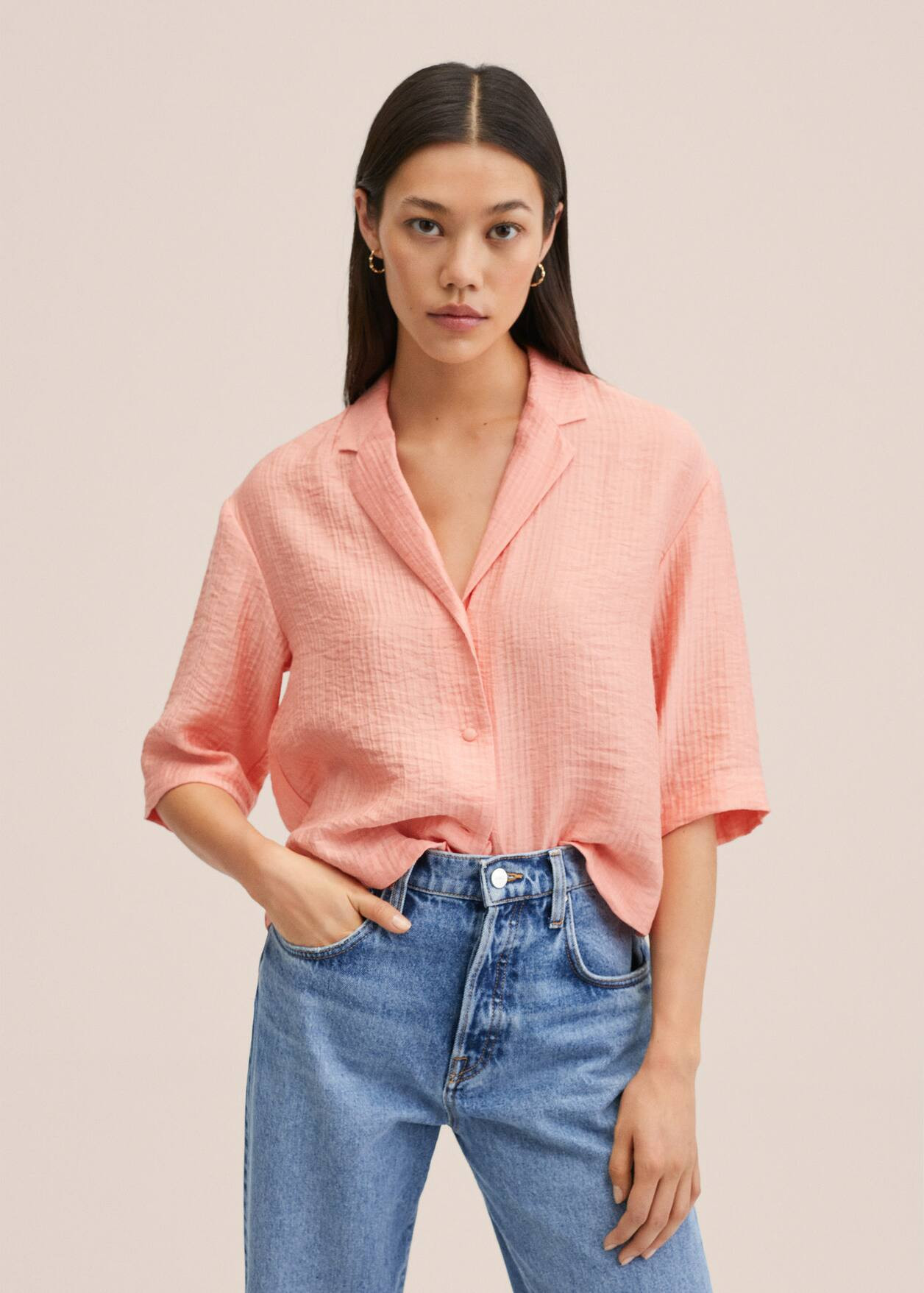 Lyocell fluid shirt | MANGO (UK)