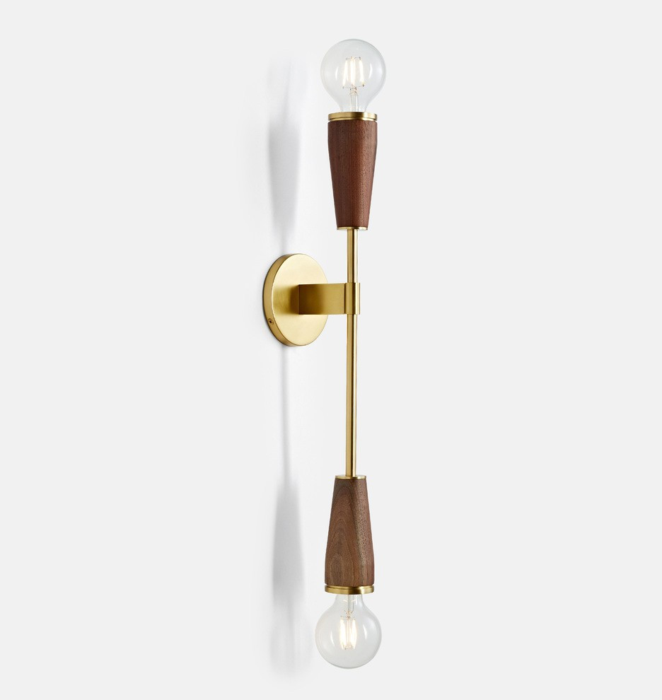 Altona Barebulb Double Wall Sconce | Rejuvenation