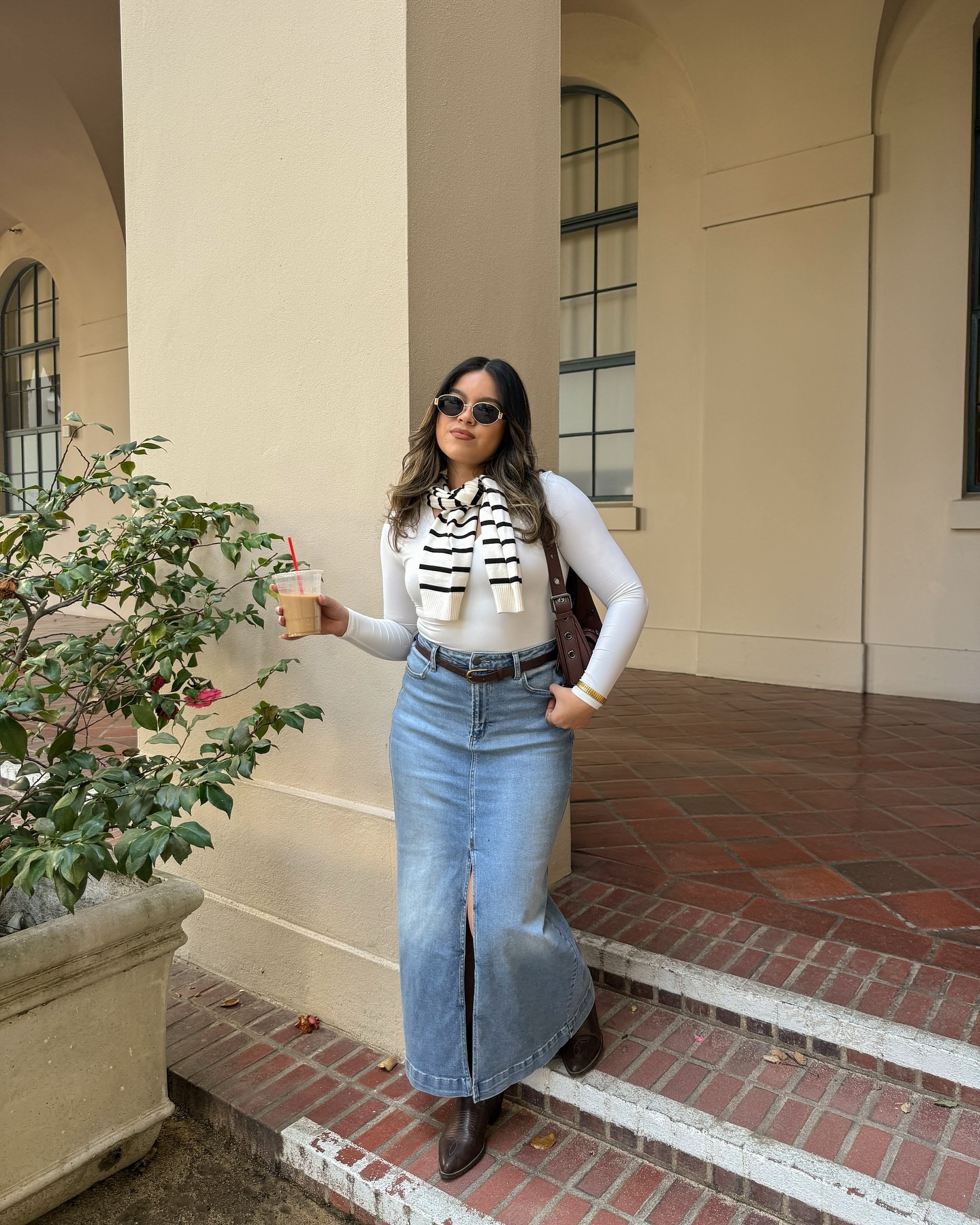 Denim skirts are out 🤍 

Comment outfit details 🔗
#denimskirt #springstyle #chicoutfit