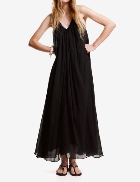 Black cotton maxi dress 

#LTKstyletip #LTKfindsunder50 #LTKSeasonal
