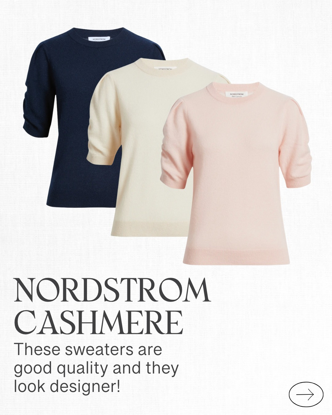 These Nordstrom short sleeve sweaters are so good and remind me of the Frame ones that are almost triple the price! 

 #LTKSeasonal #LTKOver40 #LTKWorkwear