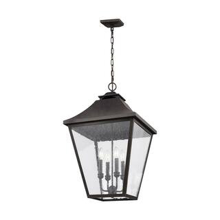 Generation Lighting Galena 4-Light Sable Outdoor Pendant Light OL14409SBL - The Home Depot | The Home Depot