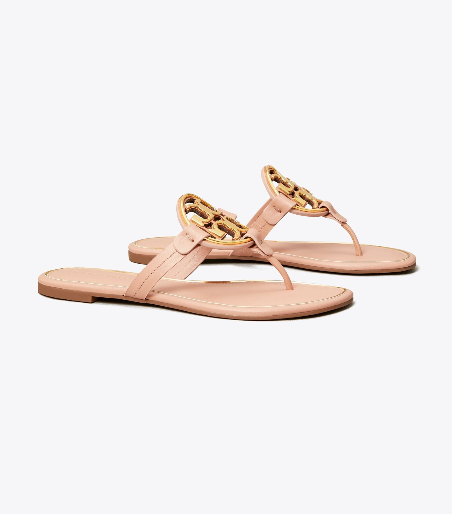 Miller Metal-Logo Sandal, Leather | Tory Burch (US)