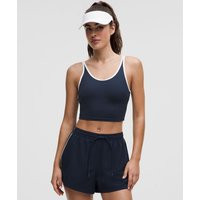 lululemon – Women's Scoop-Neck Cutout Tennis Tank Top Medium Support, B/C Cup – Color Blue/White – Size XS | lululemon UK