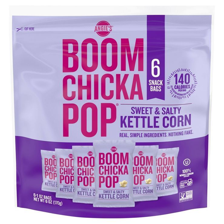 Angie's Boomchickapop Sweet & Salty Kettle Corn - 1oz 6ct | Target