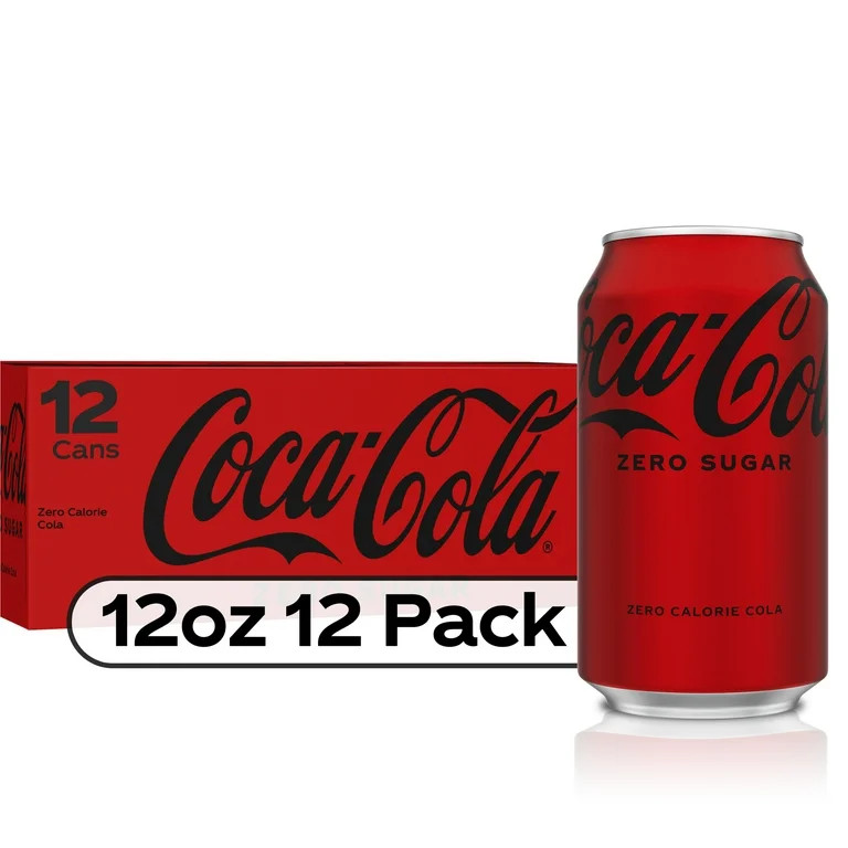Coca-Cola Zero Sugar Soda Pop, 12 fl oz, 12 Pack Cans - Walmart.com | Walmart (US)