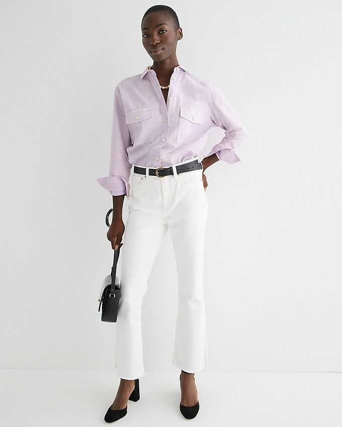 10" demi-boot crop jean in white wash | J. Crew US