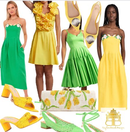 Spring must haves! 🌼

Spring fashion | Soring Dress | Strapless dress | yellow | green | ruffles | ruffled | statement | purse | clutch | floral | wedding | trending 