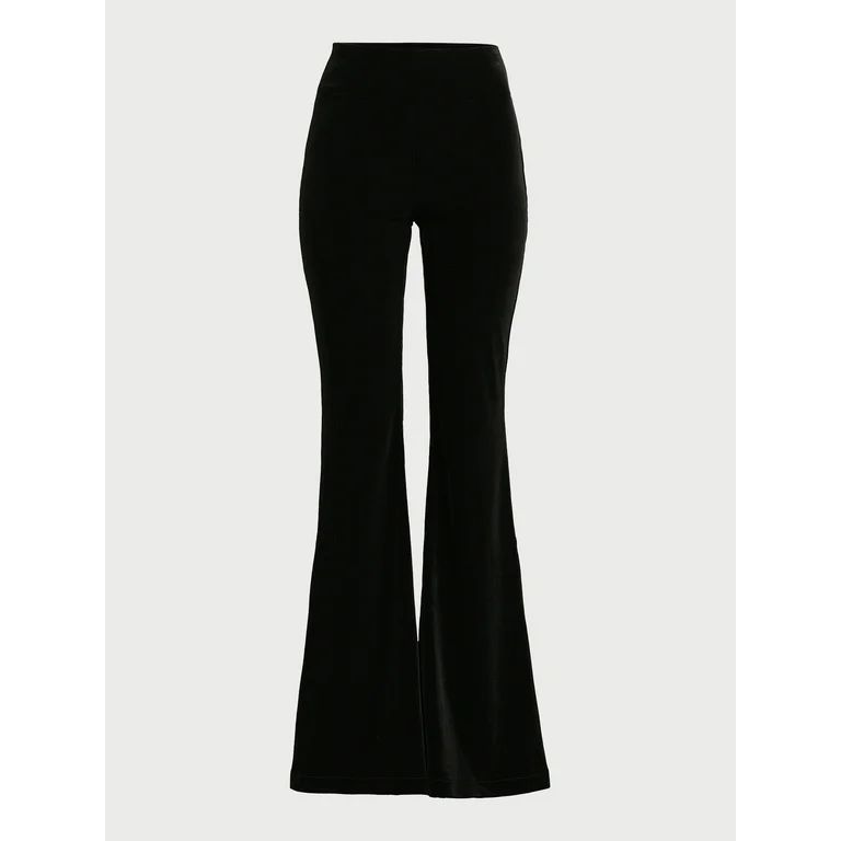 Sofia Jeans Women's Melissa Flare Velour Pants, 33.5" Inseam, Sizes XS-3XL - Walmart.com | Walmart (US)