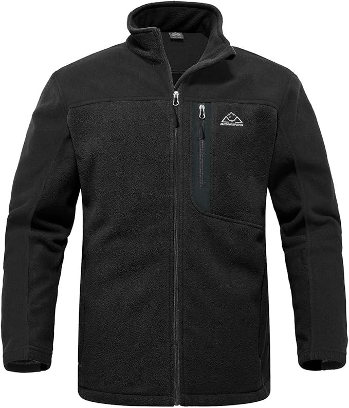 Rdruko Men's Fleece Jackets Full Zip Lightweight Outdoor Hiking Jackets Winter Coats | Amazon (US)