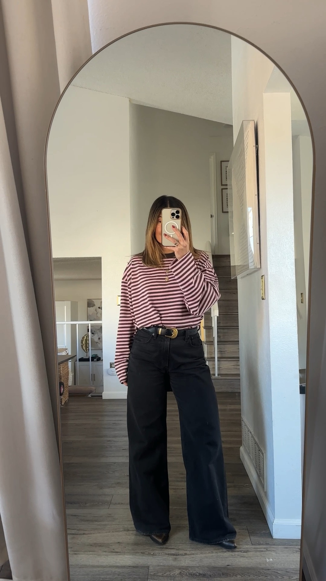 This Amazon top is SO good!!! Comes in a bunch of colors and I’ve been wearing it so much! 
Top size small
Jeans size 25. Take $75 off $200 right now. 

#LTKootd #LTKPetite #LTKSeasonal