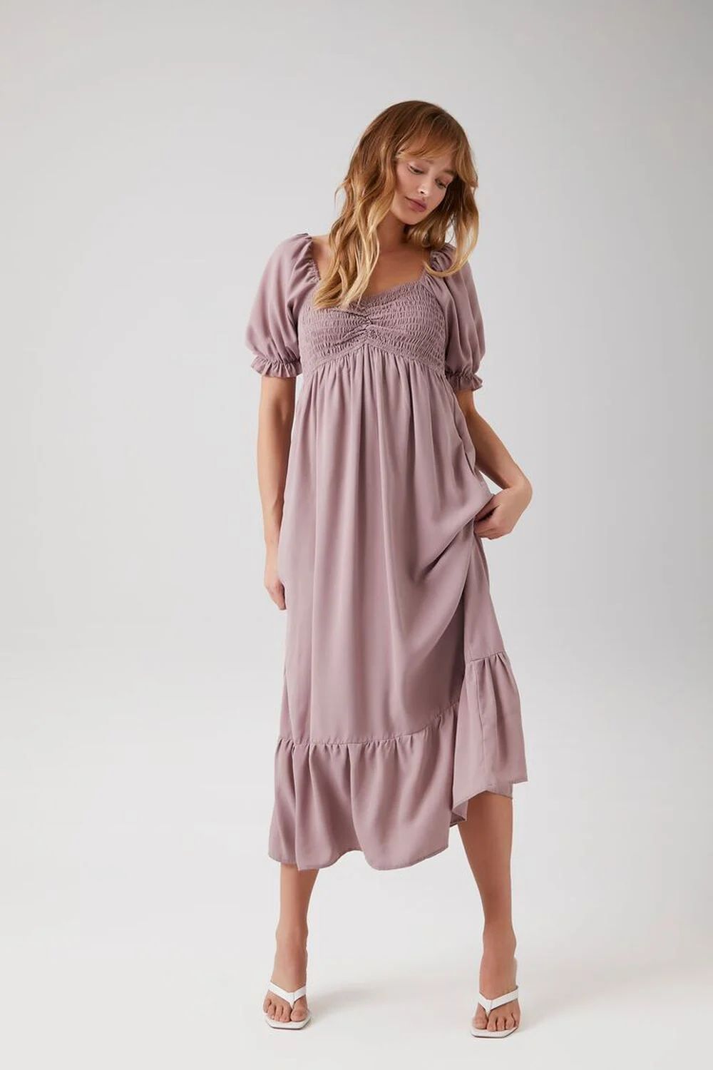 Smocked Babydoll Maxi Dress | Forever 21 (US)