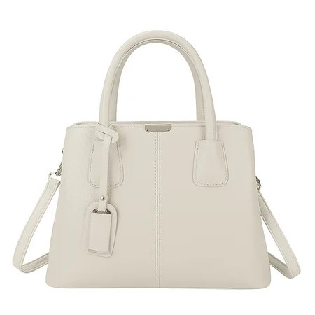 Handbag For Women Roomy Fashion Women's Handbags Ladies Purse Satchel Shoulder Bags Tote Leather Bag Purse for Women Leather Tote Bag Purse, Satchel Shoulder Top Handle Bags with Zipper White | Walmart (US)
