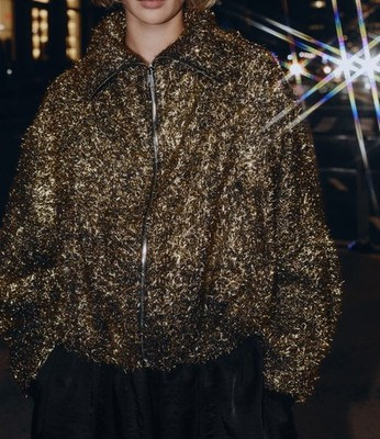 Zara METALLIC THREAD BOMBER JACKET SIZE S BNWT | eBay US