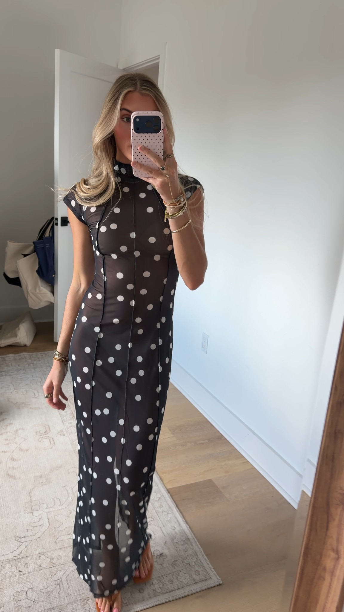 Amazon size XS This maxi dress from Lioness features a mock neck, short cap sleeves, and a polka dot print. The sheer silhouette and body-hugging stretch mesh make it a statement piece for holiday parties and special occasions. @Shopbop

#LTKootd #LTKWedding #LTKdayinmylife
