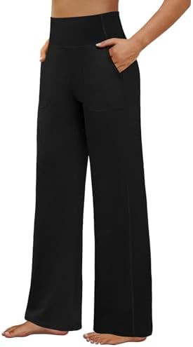 FireSwan Yoga Pants Women Wide Leg Pants High Waist Stretch Dress Loose Casual Lounge Sweatpants ... | Amazon (US)