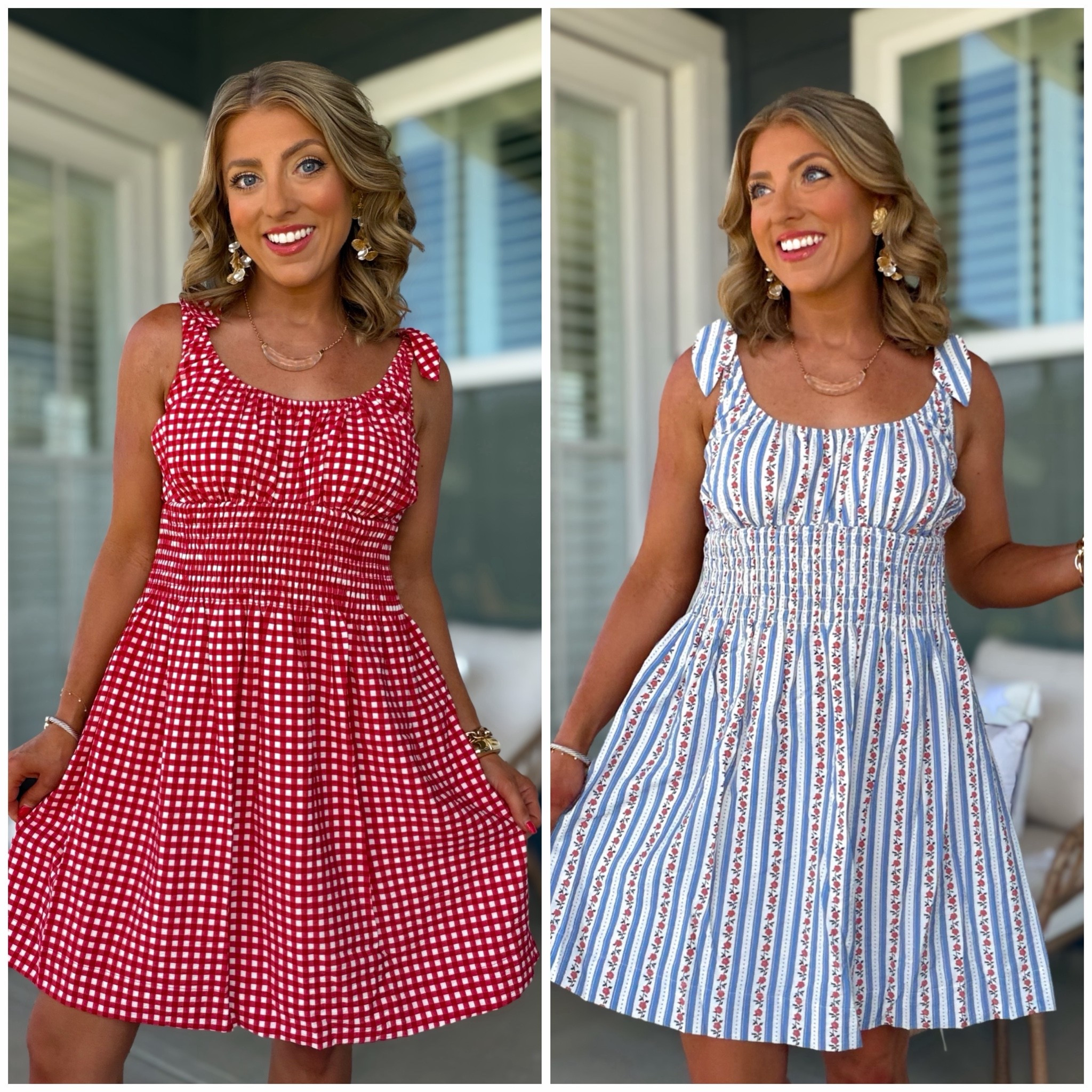 Red gingham, blue florals, and all the sweet summer details 😍 These new Walmart fashion arrivals are giving boutique vibes without the boutique price tags. The smocked fit is SO flattering, lightweight for summer, and perfect for everything from Memorial Day parties to summer vacations and everyday mom life. 🇺🇸✨

Which print are you grabbing first?! ❤️🤍💙

#WalmartFashion #WalmartFinds #SummerDress #PatrioticStyle #AmericanaStyle #AffordableFashion #WalmartNewArrivals #RedWhiteAndBlue #SummerOutfitIdeas #EverydayStyle #CasualSummerStyle #AffordableStyle #MomStyle #GinghamDress #FloralDress #OOTD #SummerFashion #WalmartStyle #CuteSummerOutfits #FashionFinds

#LTKootd #LTKPetite