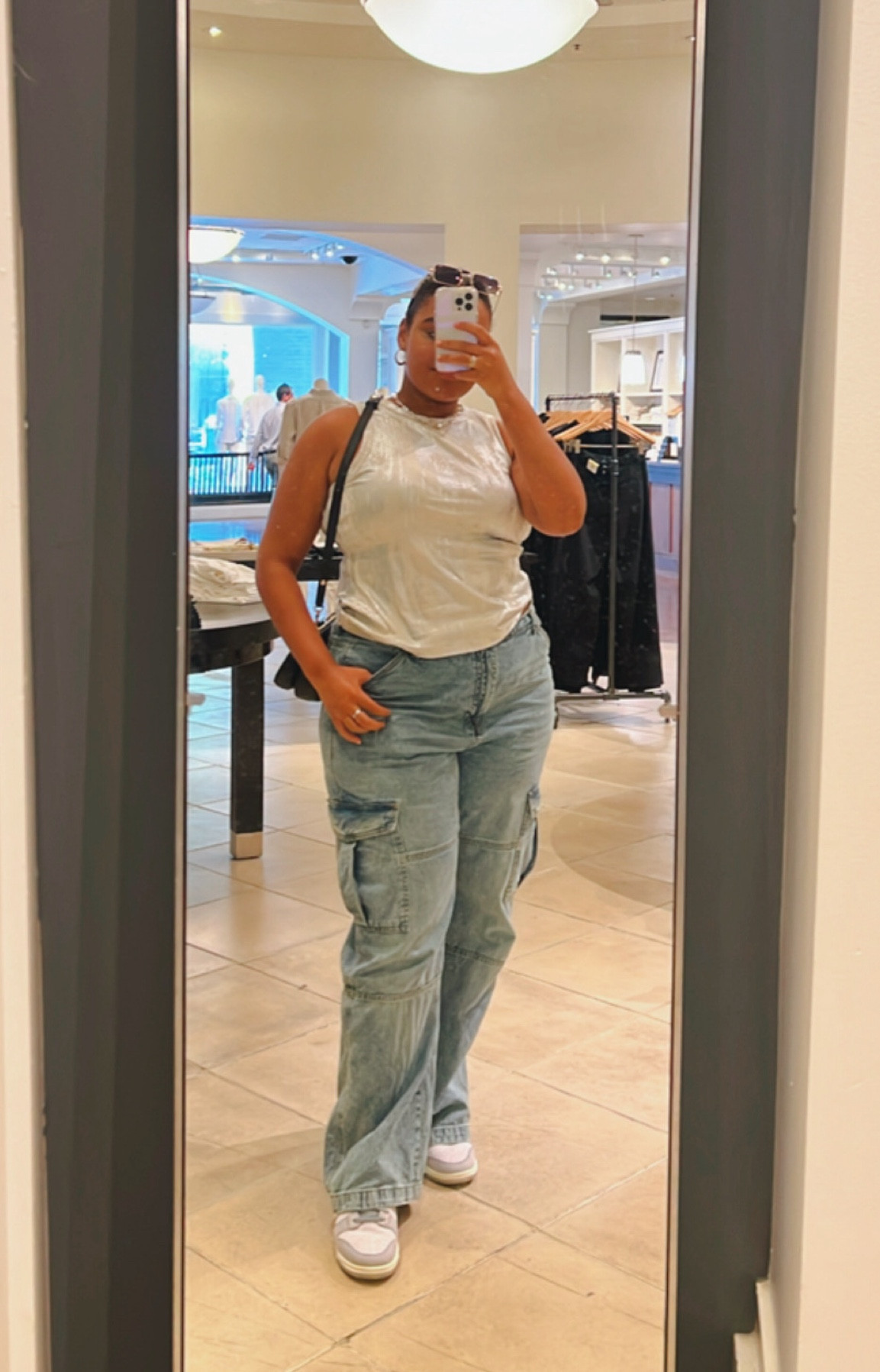 Casual everyday outfit. 
Plus size outfits for summer 
Top H&M 
Jeans Gap 
Shoes Nike dunks 

#LTKStyleTip #LTKPlusSize #LTKSaleAlert