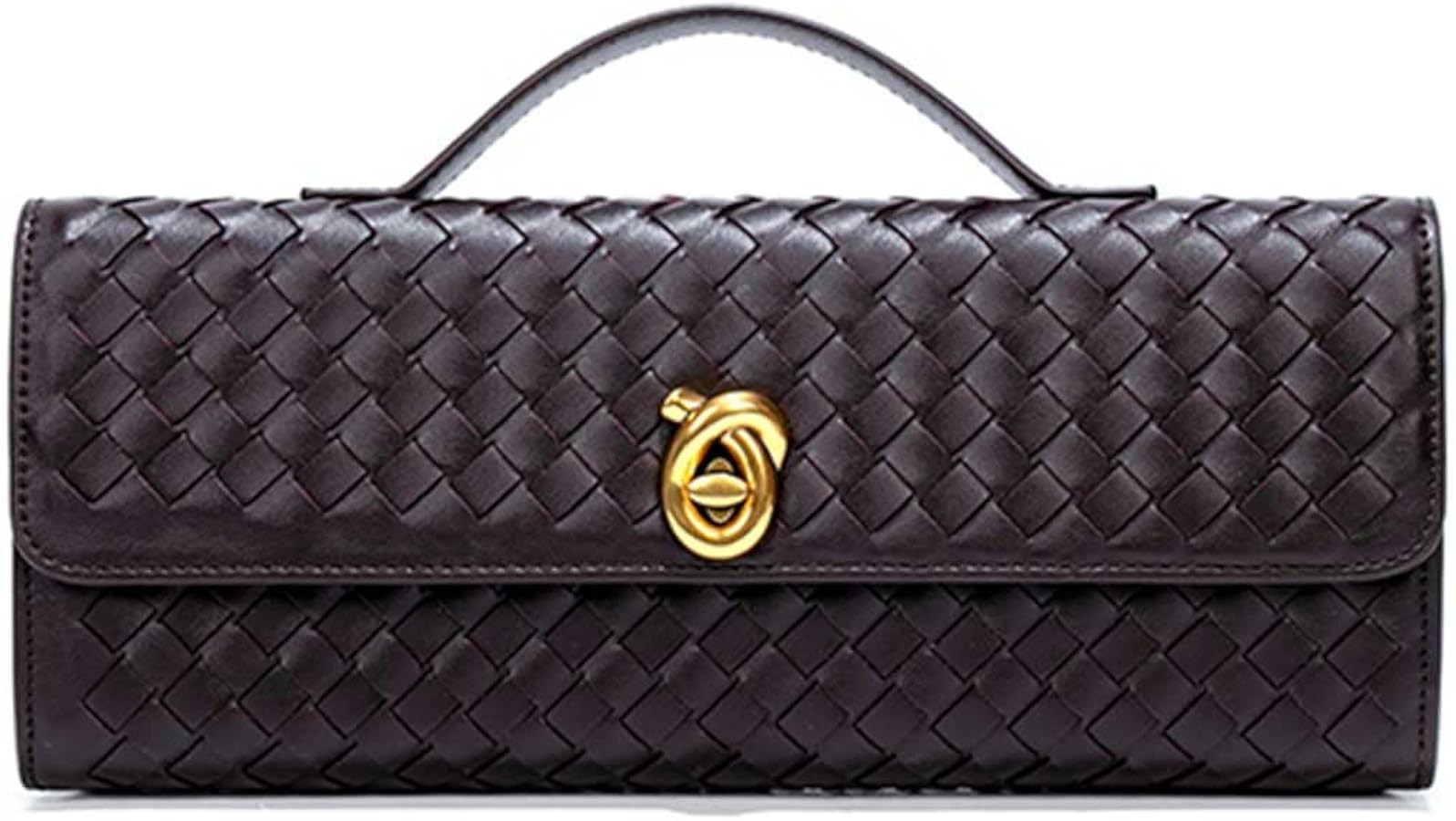 Women's Handmade Woven Evening Bag PU Leather Handbags Shoulder Bag Crossbody Purse for Women (Ch... | Amazon (CA)