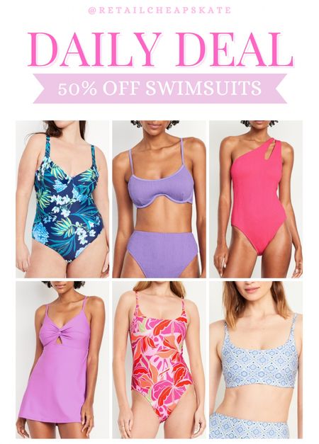 50% off swimsuits - today only! 

#LTKFindsUnder50 #LTKSwim #LTKSaleAlert