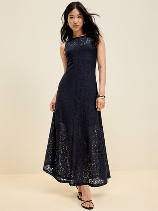 The Occasion by Old Navy Fit & Flare Drop-Waist Lace Maxi Dress | Old Navy (US)