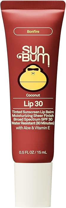 Sun Bum SPF 30 Sunscreen Bonfire Tinted Lip Balm - Coconut Flavor Broad Spectrum Moisturizing wit... | Amazon (US)