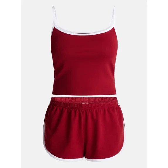 No Boundaries Sports Tank Top and Shorts Sleep Set, 2-Piece, Women's XS-XXL | Walmart (US)