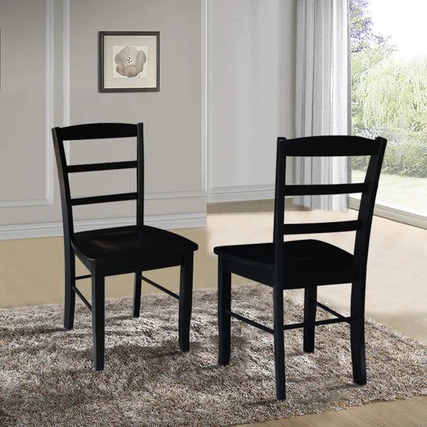 Solid Wood Ladder Back Side Chair (Set of 2) | Wayfair North America