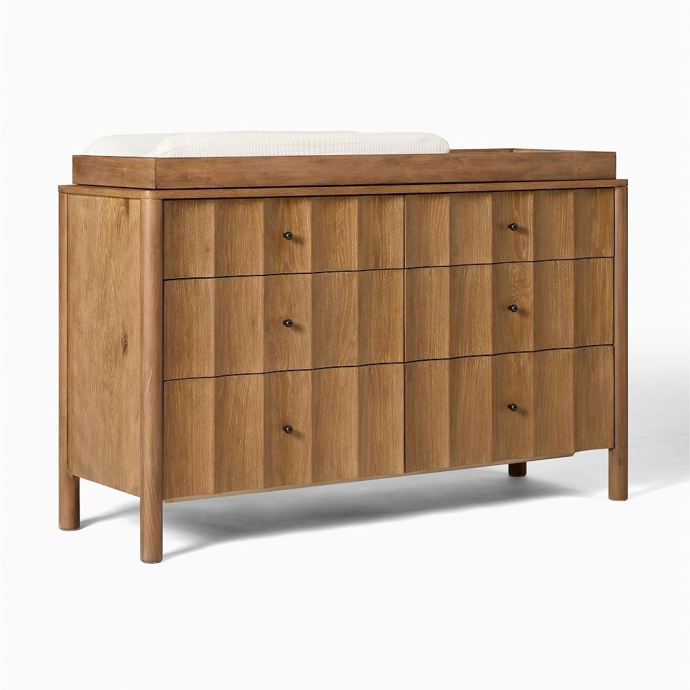 Scalloped 6-Drawer Wide Dresser with Removable Topper (56") | West Elm (US)