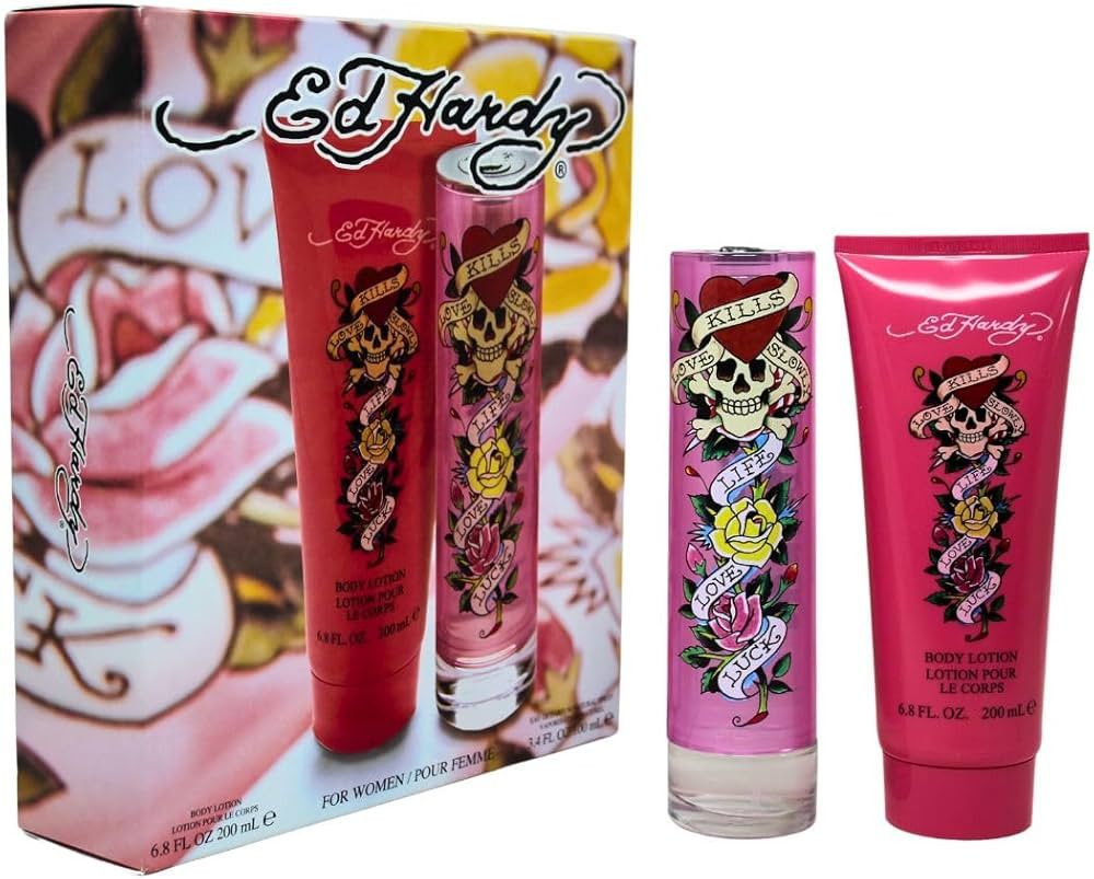 Christian Audigier Ed Hardy 3.4oz EDP Spray, 6.8oz Body Lotion Women -10.2 Pc Gift Set | Amazon (CA)