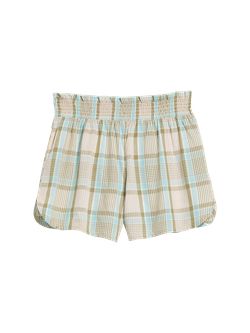 Smocked-Waist Plaid Pajama Shorts for Women -- 4-inch inseam | Old Navy (US)