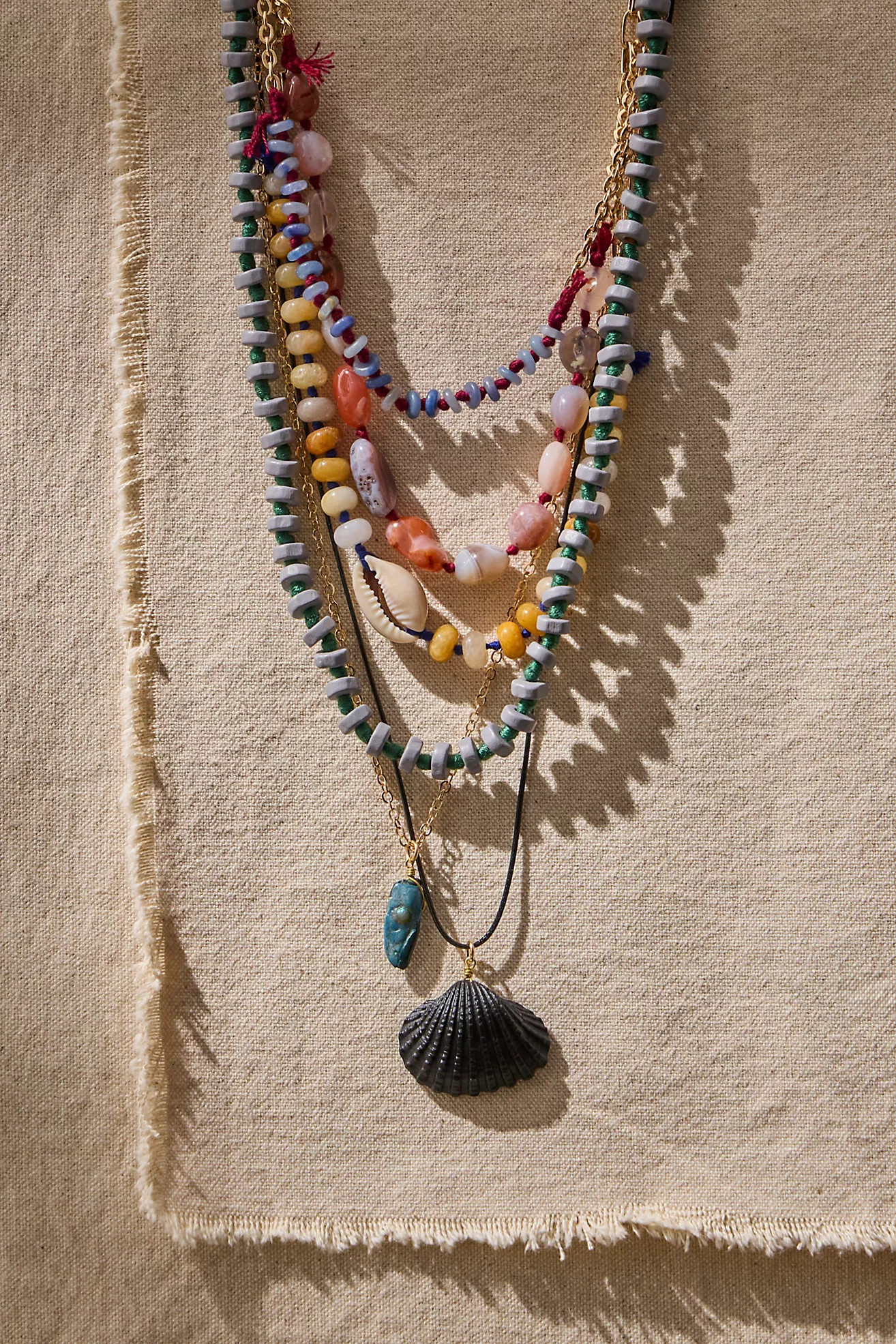 Hailee Semiprecious Layered Beaded Necklace | Free People (Global - UK&FR Excluded)