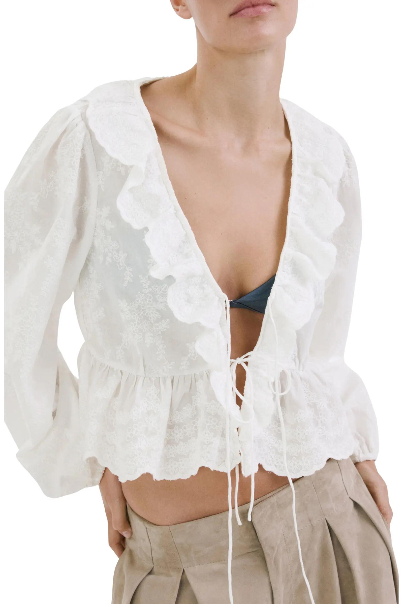 Ruffle Stitch Top (Women) | Nordstrom | Nordstrom