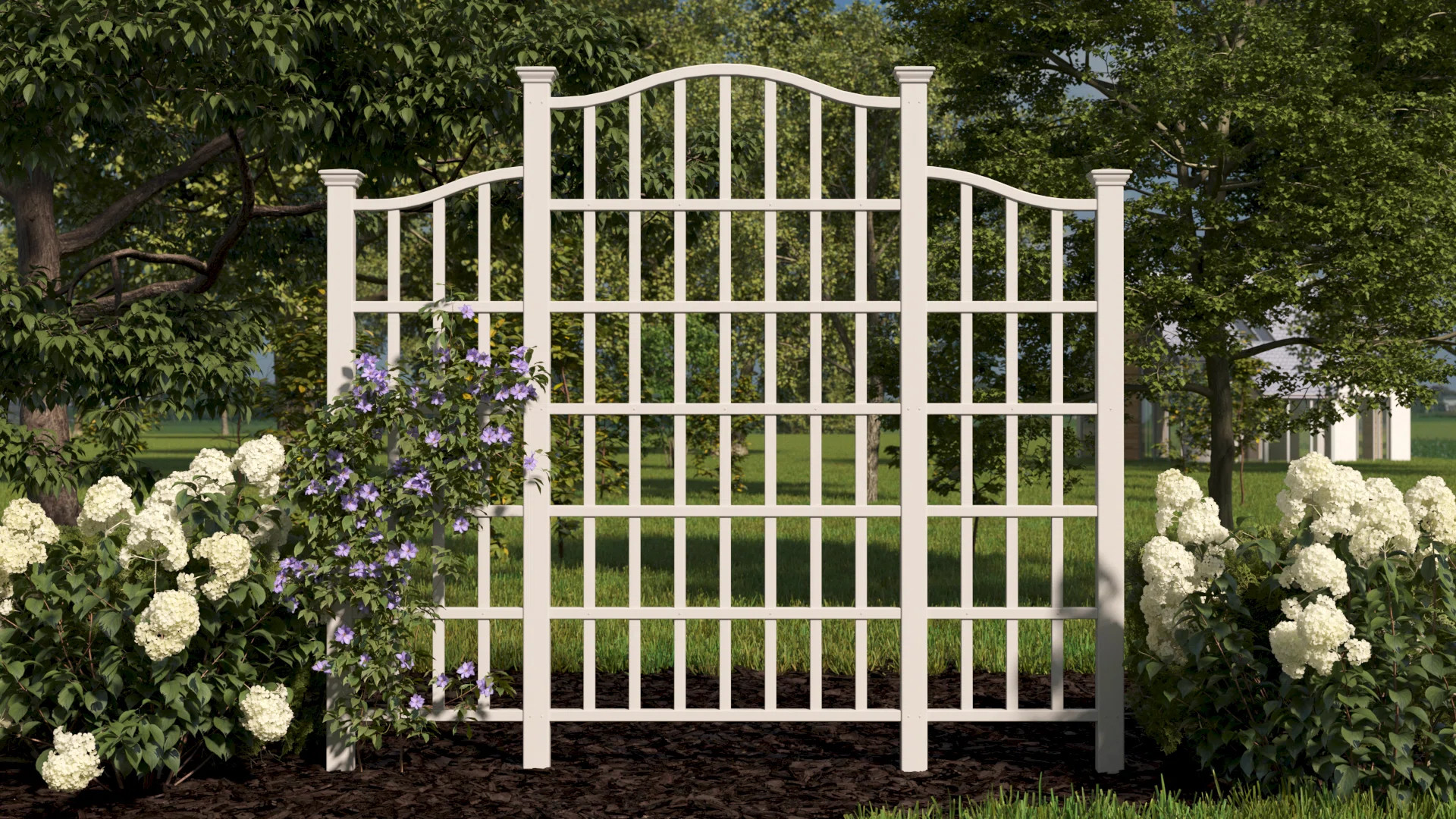 94.9'' H x 106.9'' W Vinyl Lattice Panel Trellis | Wayfair North America