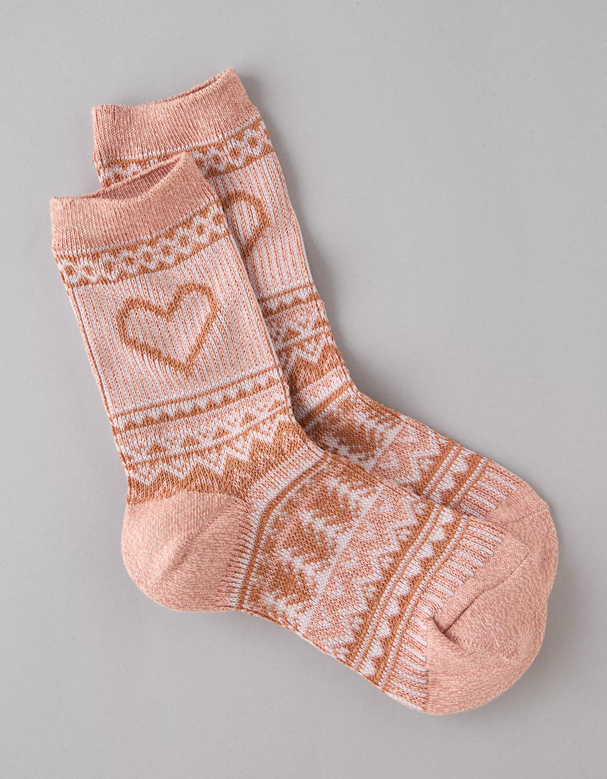 AE Heart Fair Isle Crew Socks | American Eagle Outfitters (US & CA)
