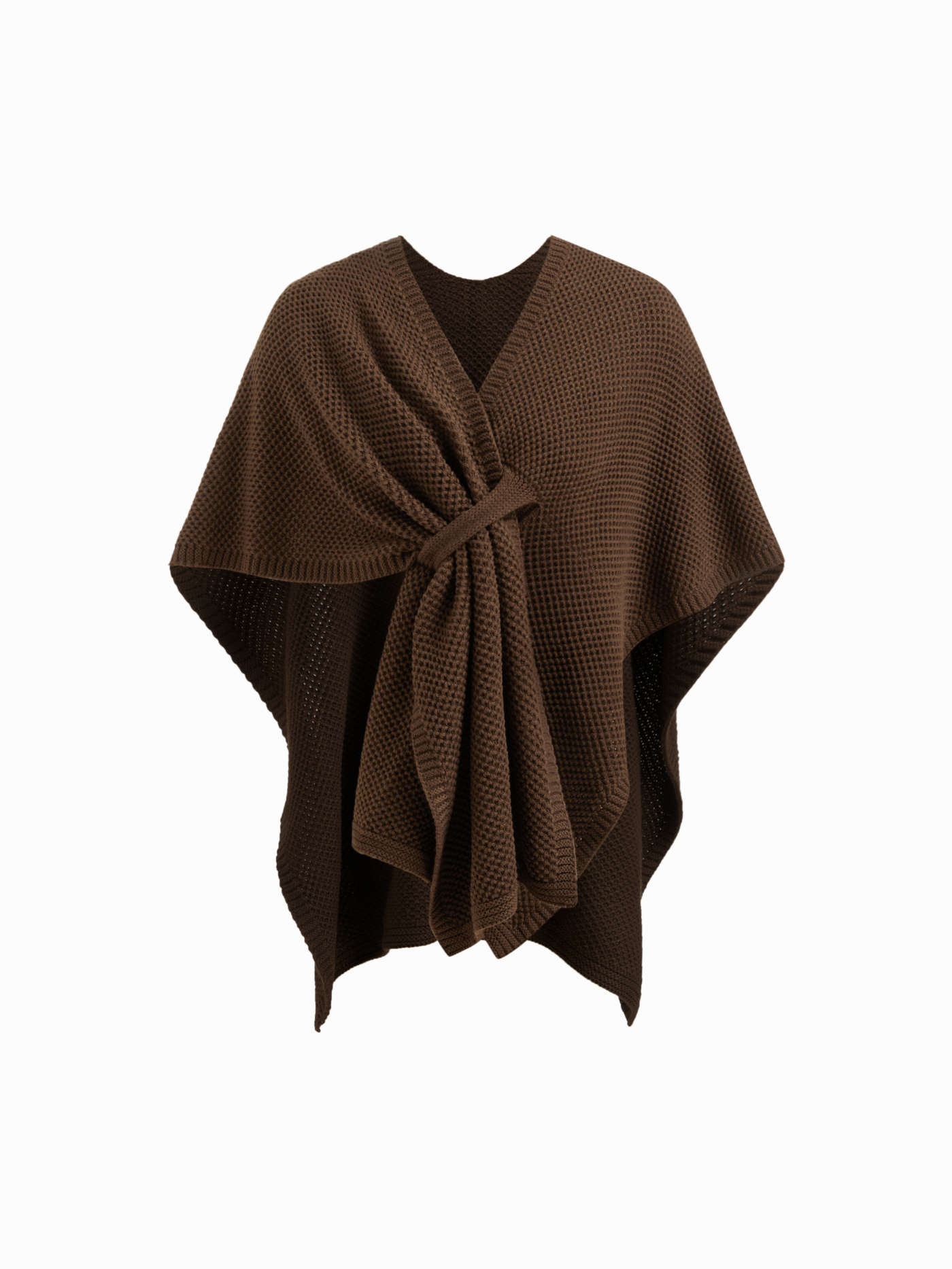 Jersey Knit V-neck Wrapped Oversized Shawl For Daily Casual | Cider